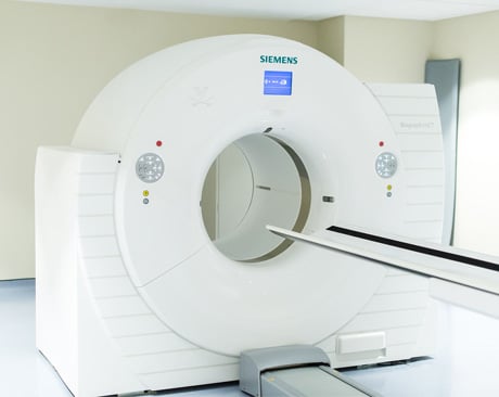CT scanner in a medical imaging suite