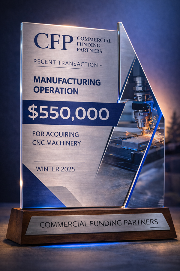 $550,000 CNC Machinery Financing - Strengthening In-House Manufacturing Capabilities