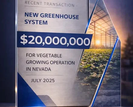 Recent Project - $20 Million Greenhouse System Financing