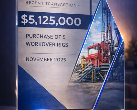 Recent Project - $5,125,000 Drilling Rig Financing